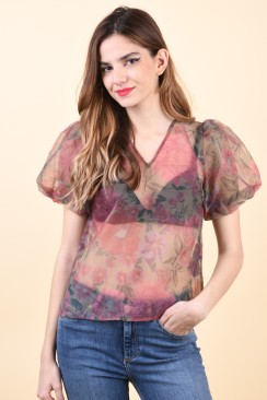 Bluza Dama Vero Moda Abelia Bubble Hem Green Bay